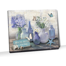 Lerretsbilde med lilla blomster – 30x40 cm eller 30x50 cm