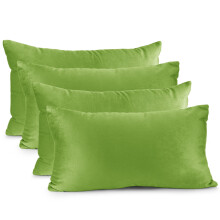 Set van 4 sierkussenhoezen van microvezel