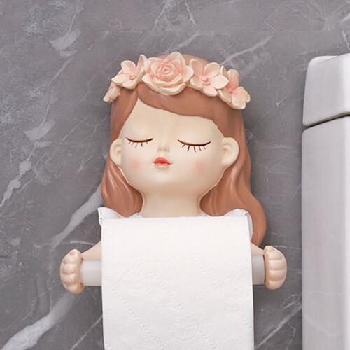 Porte-papier toilette noir (1 pièce)