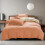 Ensemble de literie King Cotton 4 pièces Orange uni 1