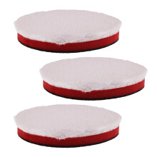 Packung mit 3 weißen Faserpolierpads 5 Zoll für die
