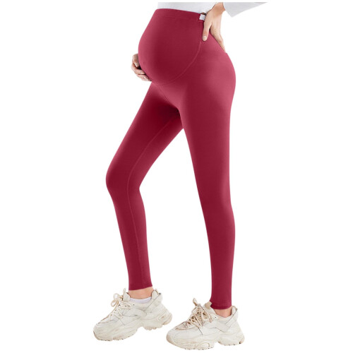 Maternity Long Trousers for Women, Solid Casual Pants 1