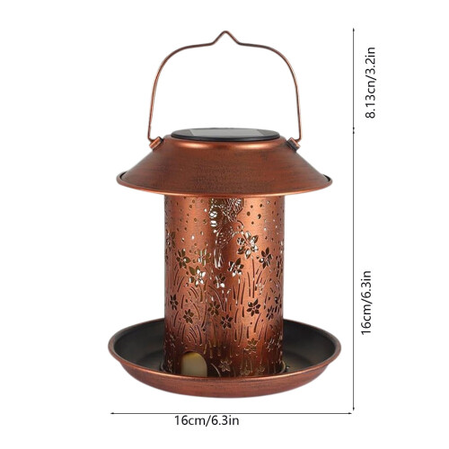 Solar Bird Feeder Light IP65 Waterproof Outdoor Iron 2