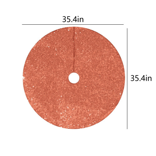 Jupe de sapin de Noël en velours de 91 cm avec sequins 2