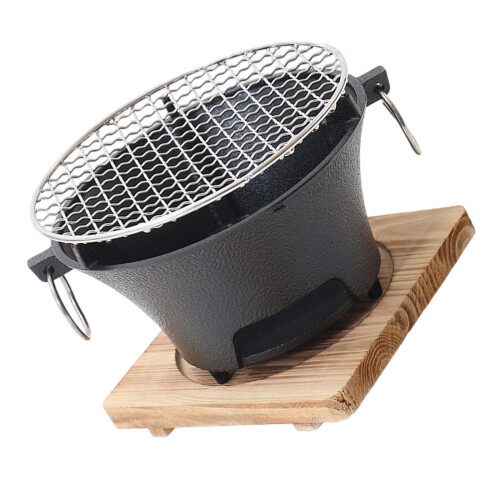 Multiple Functional Wrought Iron Barbecue for Desktop Use Fast