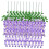 Rami di glicine artificiali color lavanda, 12 pezzi 5