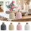 Vaso in plastica stile rattan europeo, 1 pezzo 3