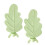Pet Bird Chewing Perch Set 2PCS-Grass Green leaves shape 1