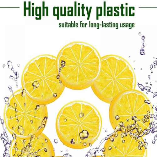 12 kunstige sitronskiver 5 cm plastdekor 2