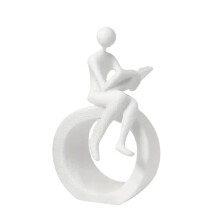 Lesefiguren aus Kunststoff, Statue, moderne abstrakte-Weiß