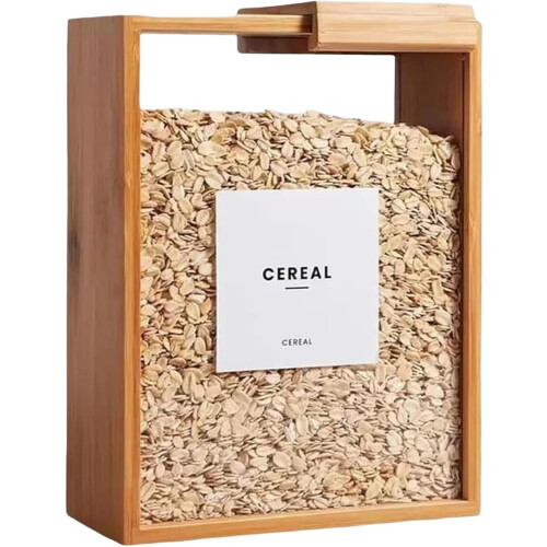 Müsli-Aufbewahrungsbox aus Holz mit Schiebedeckel