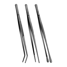 Pack of 3 Practical Stainless Steel Grilling Tongs Dishwasher