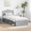 vidaXL Bed Frame Concerte Grey 90 x 190 cm Solid Pine Wood 1