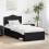 vidaXL Bed Frame with Headboard Black 75 x 190 cm Solid Pine Wood 1