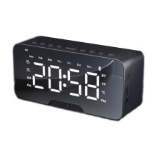 Horloge Bluetooth portable avec haut-parleur, alarme et thermomètre