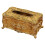 Embossed Designs Plastic Tissue Box with Plastic for Home-Gold 1