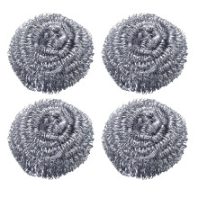 4-pack skrubbboll i rostfritt stål