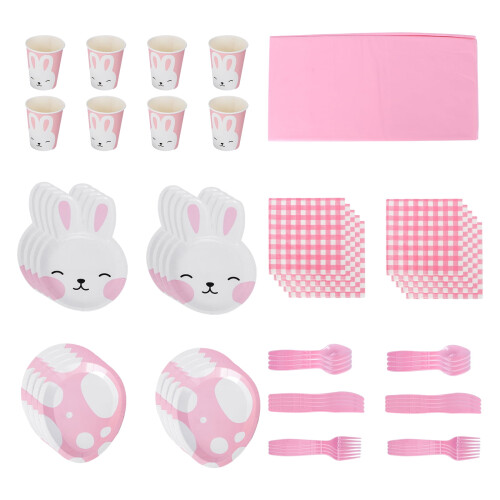 Osterhasen-Papiergeschirr-Set