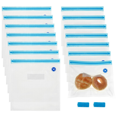 Sacs de mise sous vide réutilisables pour congélateur - 2 tailles