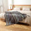 Boho Aztec Throw Blanket 50x60 in Blue White 1