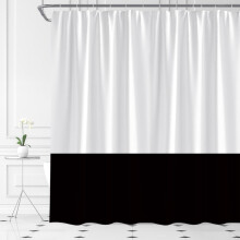 Černobílý sprchový závěs v boho stylu 90x180 cm