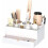 Weißer Acryl-Haarstyling-Organizer mit 3 Stahlbechern 1
