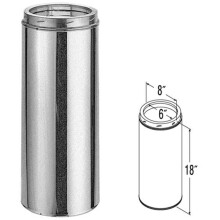 Dura-Vent 9404GA 6'' x 18'' DuraTech Galvanized Chimney Pipe