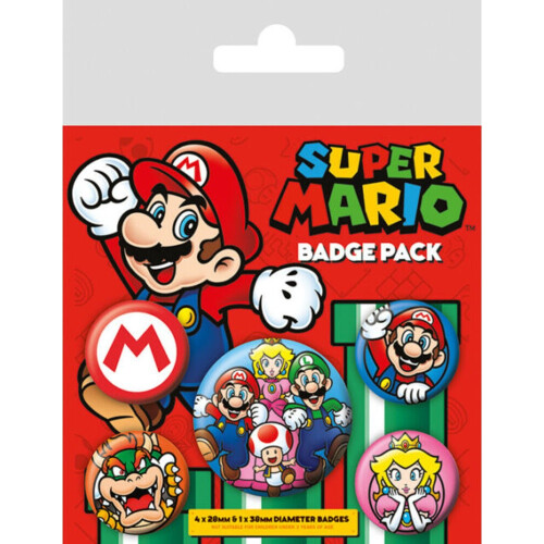 Super Mario Super Mario Badge Set (Pack of 5)