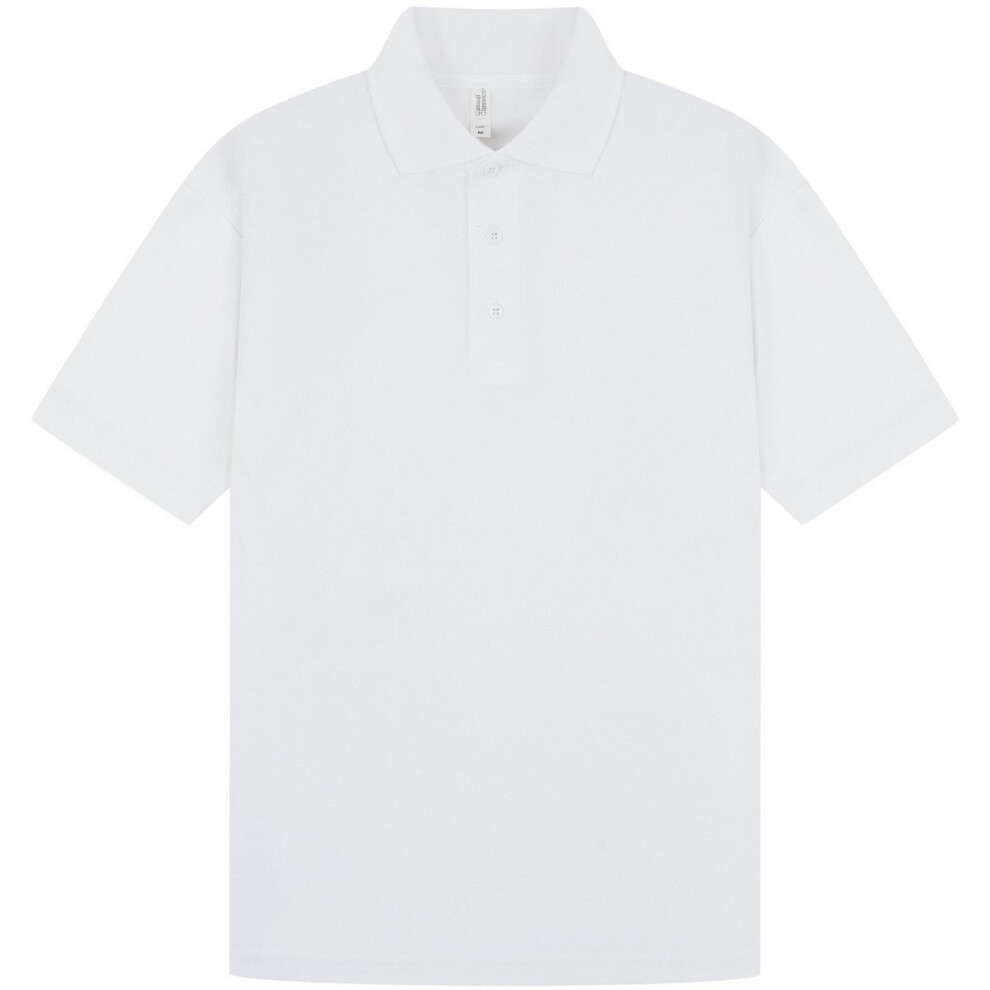 New Casual Classics Men's (L, ) Casual Classic Pique Polo White
