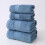 Ensemble de serviettes de bain en coton Elainilye, 4 pièces, bleu 3