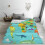 Dinosaurier-Weltkarten-Fleecedecke 60 x 50 Zoll oder 80 x 2