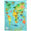 Dinosaurier-Weltkarten-Fleecedecke 60 x 50 Zoll oder 80 x 4