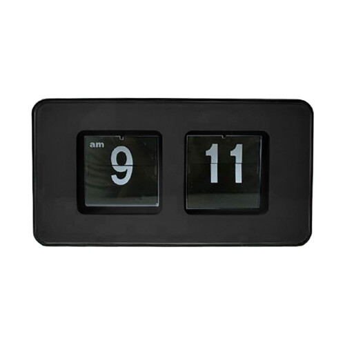 Relógio de parede digital vintage com flip – Branco, 17,5 cm 1