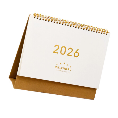 2026 Mini Wire Binding Kalender Staande Flip Kleine- witte L