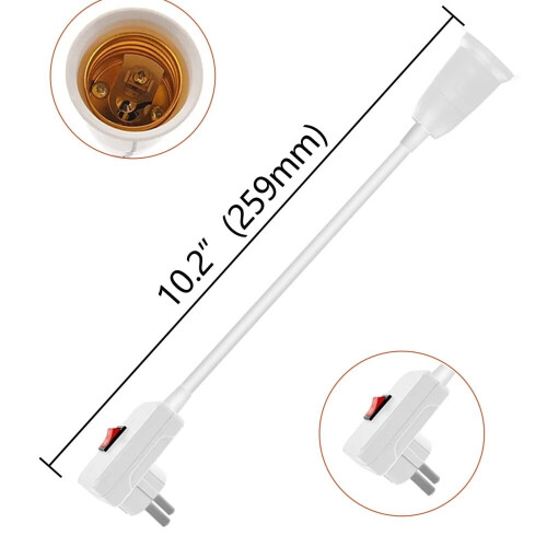 Adaptor priză E27 cu întrerupător 1