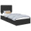 vidaXL Storage Bed with Headboard Black 75 x 190 cm Engineered Wood 2
