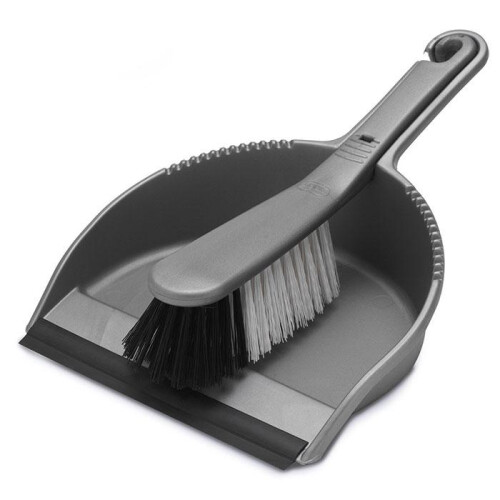 Addis Addis Soft Dustpan & Brush Metallic