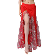 Dancing Skirt Belly Dance Outfit,Sequins Slit Flowy Maxi-BR