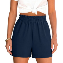 Shorts for Women  Casual Elastic High  Shorts  Bottoms-Blue S