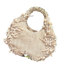 Elegante met schelpen versierde avondtas Luxe-Wit