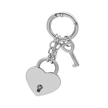 Hart tas charmes sleutelhanger vrouwen, hart hangslot-Zilver