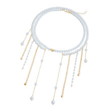 Bohemian Fringe Necklaces With Intricate-Imitation pearl mode
