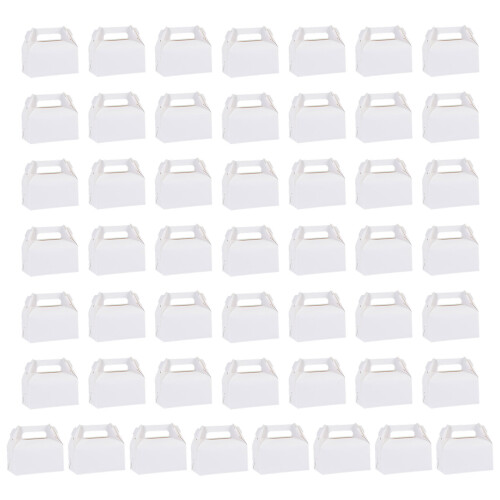 Fifty Decorative Candy Boxes With Built In Handle For-White