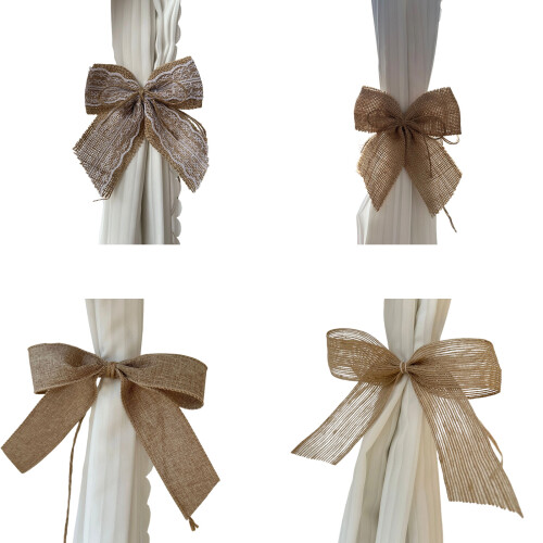 Decorationative Bowknot Curtain Fasteners For Easy Adjustment-A 1