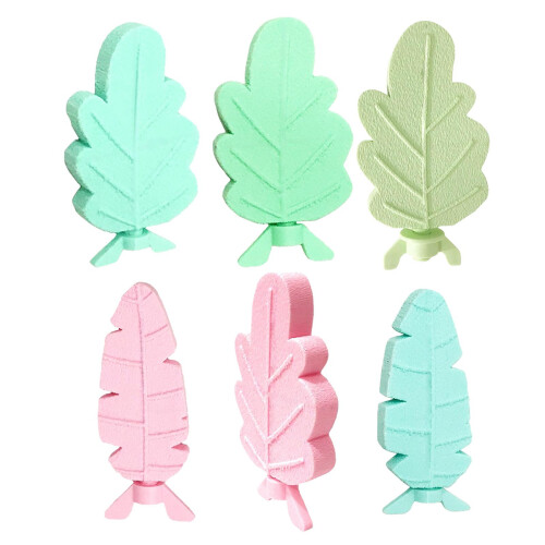 Pet Bird Chewing Perch Set 2PCS-Grass Green leaves shape 1