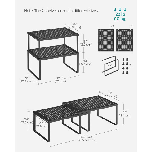 Gewürzregal-Set aus Metall, 2er-Set, mit perforiertem Design 1