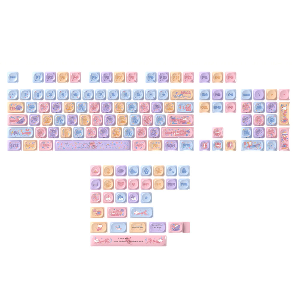 Elegant Ceramics Style Moa Height Pbt Keycap High Durability And 7627001411852