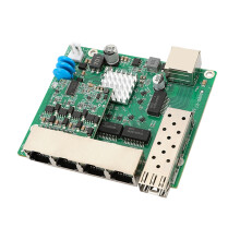 Metal 6 Port Gigabit RJ45 Ethernet Switches Module-With POE B
