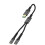 USB Splitter Type C to 2/3 Type C Female Adapters,-1 to 2typec 1
