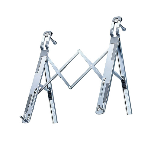 Ergonomic Flipping Design Steering Wheel Notebook Stand-Silver